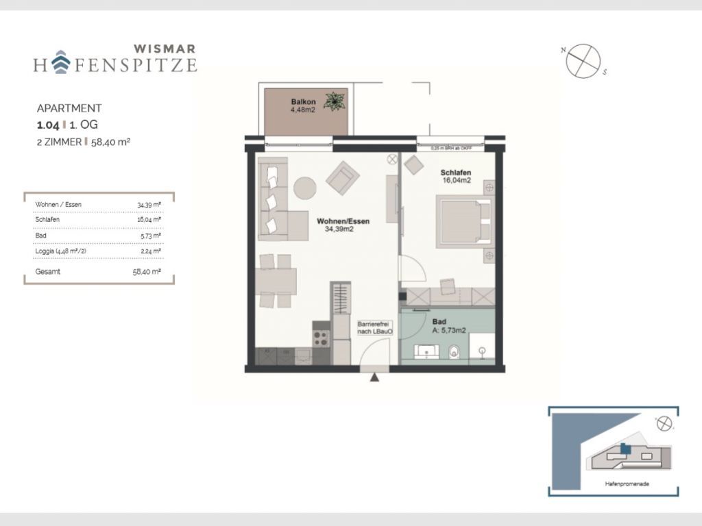Hafenspitze App. 04 - Grundriss