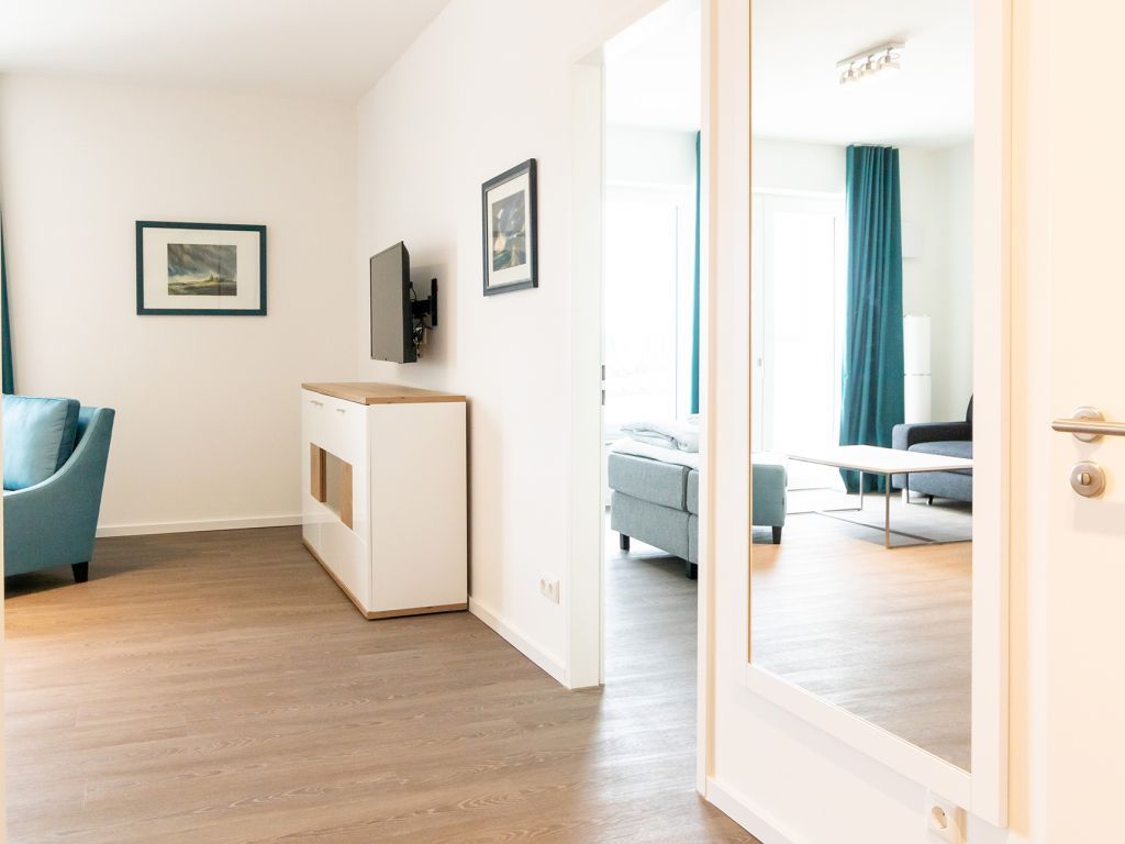Hafenspitze App. 04 - Blick vom Flur in das Appartement