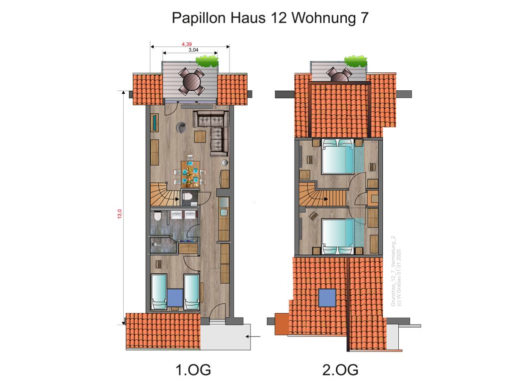 Papillon Whg. Pa12/7 - Grundriss