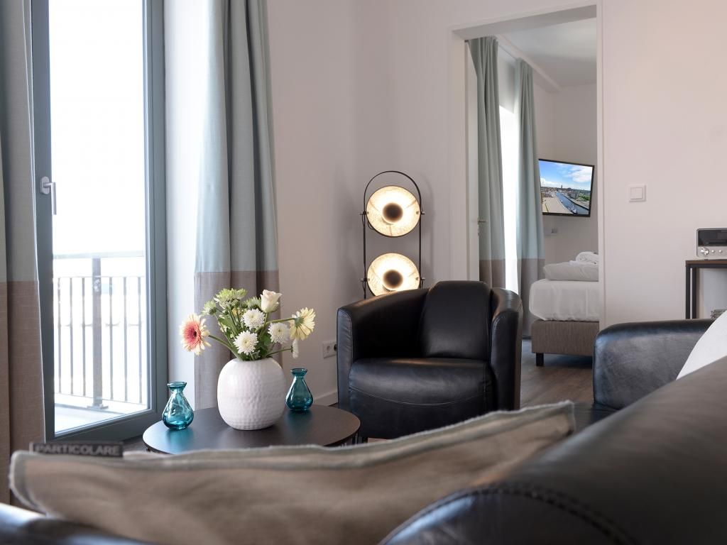 Ohlerich Speicher App. 19 - Blick vom Wohnbereich in Richtung Schlafzimmer