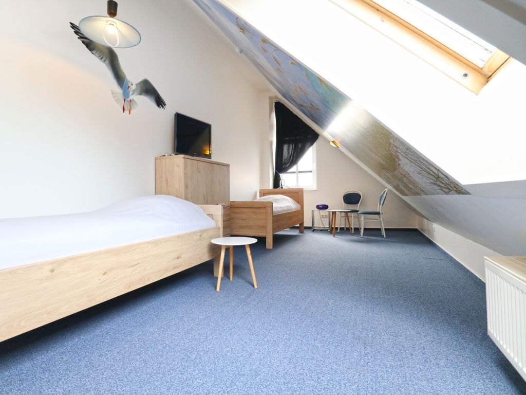 Haus am Meer, Whg. D10 - Blick in den oberen Schlafbereich mit 2 Einzelbetten