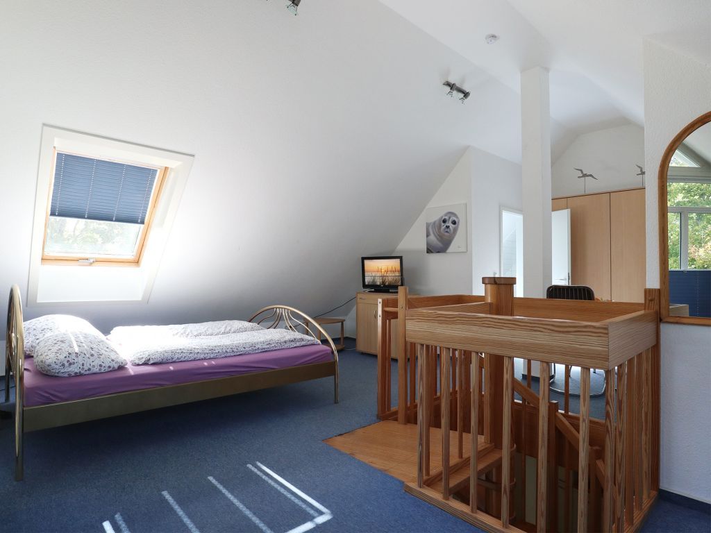 Haus am Meer App.7- Schlafbereich in der oberen Etage
