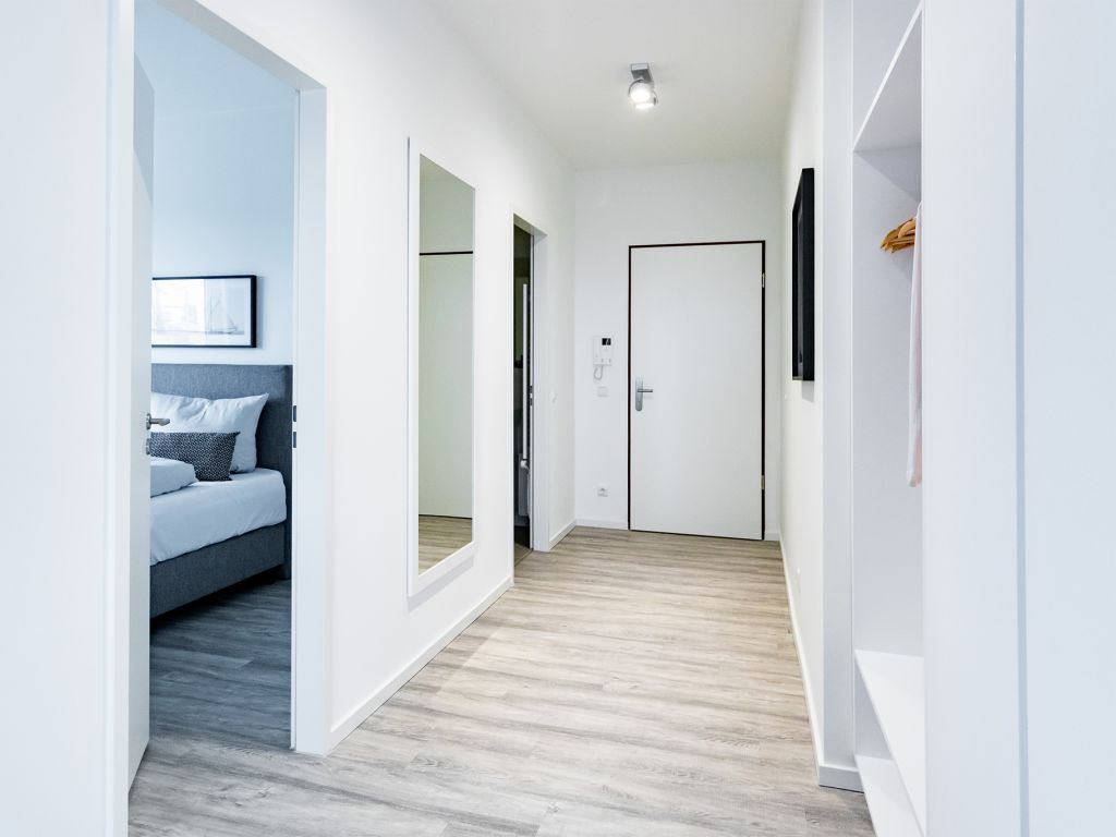 Hafenspitze App. 01 - Blick auf den Eingang und das Schlafzimmer