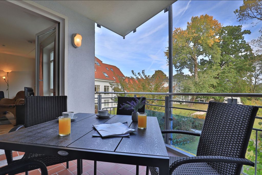 Likedeeler Whg. Li25 - Blick auf den überdachten Balkon