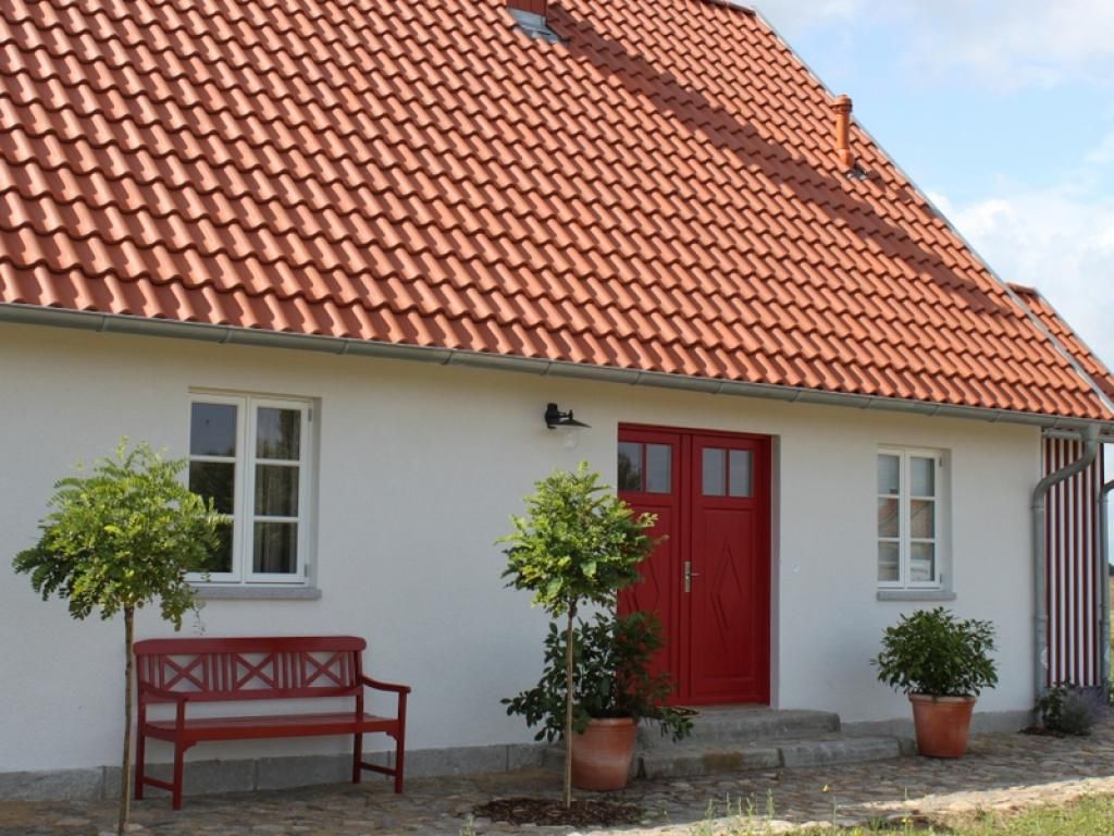 Rotes Haus am Meer - Blick auf den Eingangsbereich