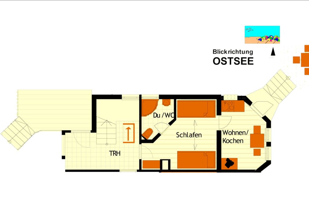Landhaus Victoria, Muschel - Grundriss