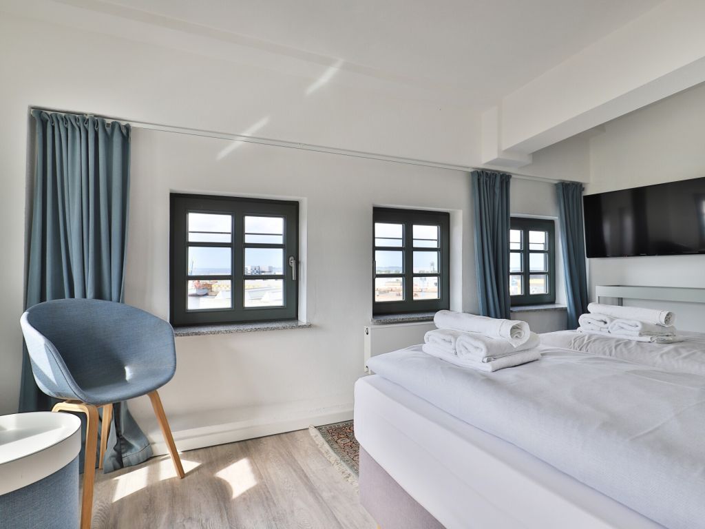 Ohlerich Speicher App. 48 - Blick in das Schlafzimmer im OG