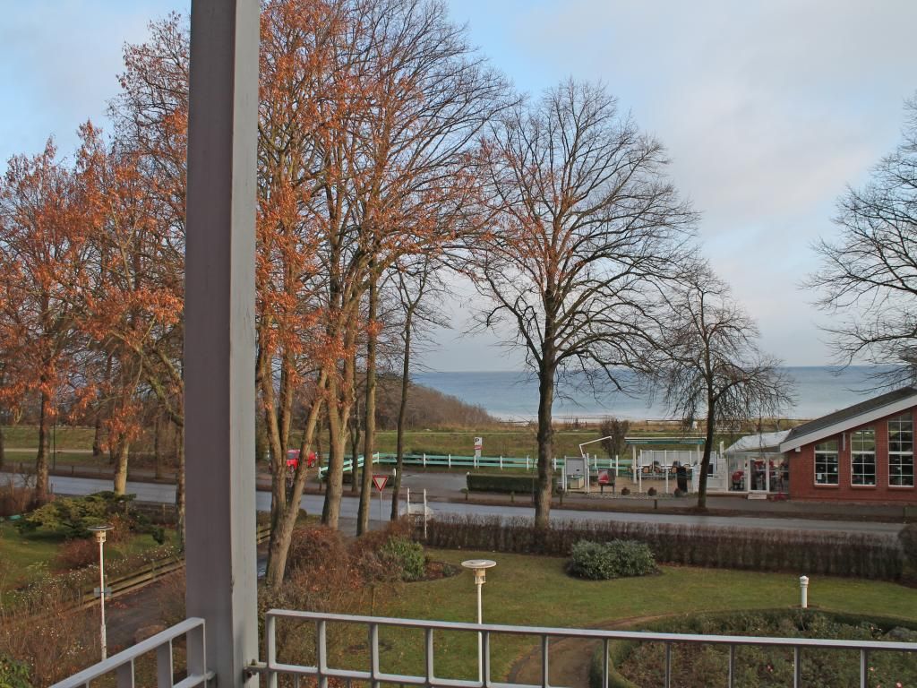 Villa Seegarten Whg. 7 - Blick vom Balkonauf die Ostsee im Herbst/ Winter