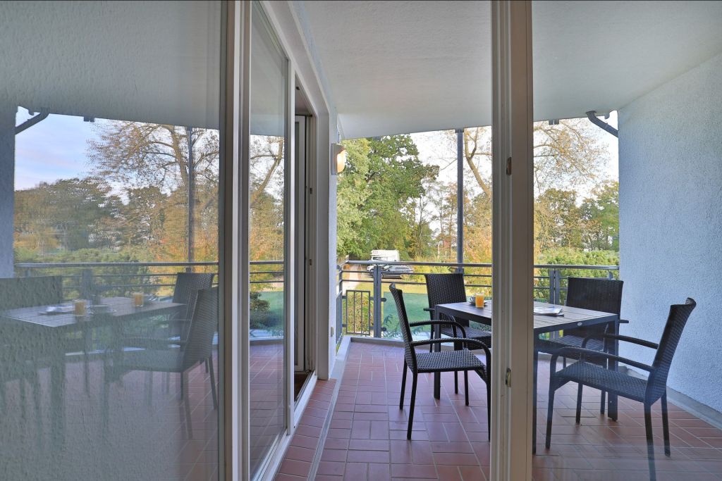 Likedeeler Whg. Li25 - Blick auf den überdachten Balkon