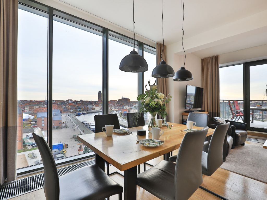 Ohlerich Speicher App. 44 - Blick auf den Essbereich und die Altstadt