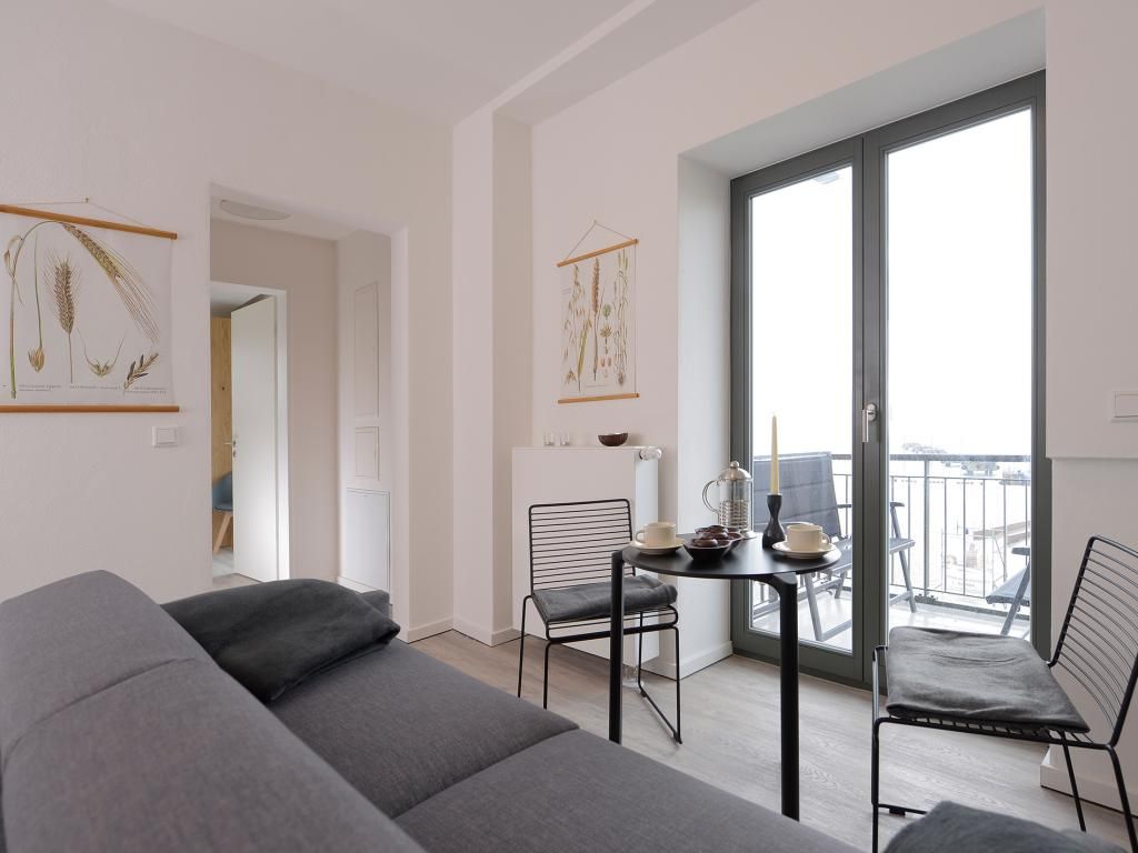 Ohlerich Speicher App. 12 - Blick vom Wohnbereich auf den Balkon
