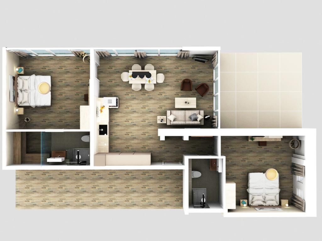 Ohlerich Speicher App. 44- Grundriss des Appartements