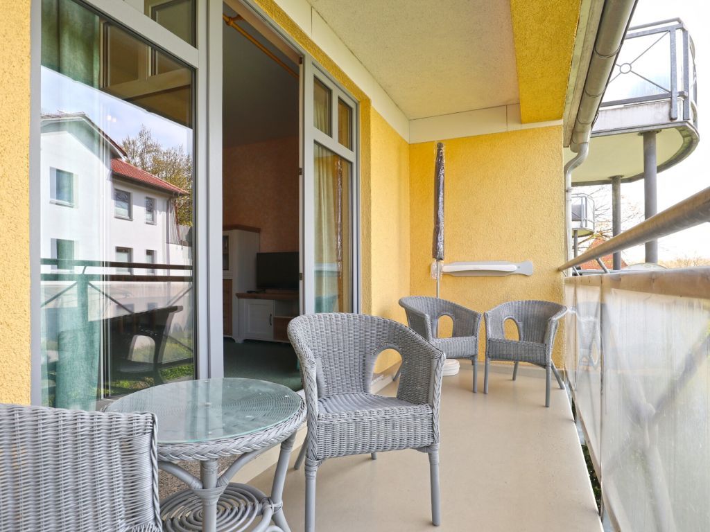 Minervapark Whg. Mi13 - Blick auf den Balkon