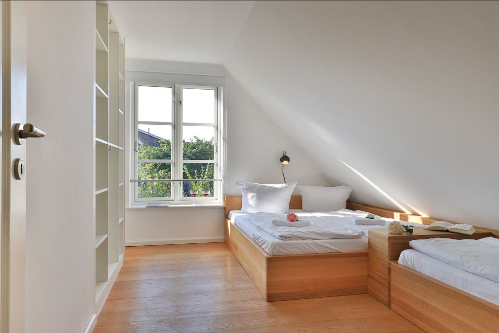 Smutje, Ferienhaus - Blick in das Schlafzimmer im OG mit 3 Schlafplätzen