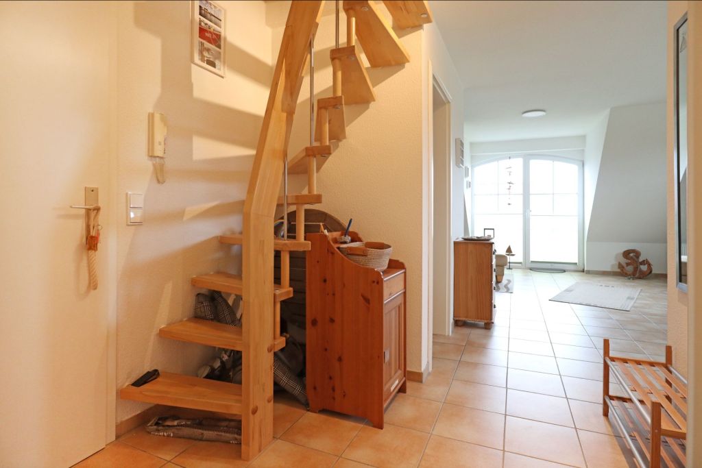 Padua Ferienwohnung - Blick auf die Raumspartreppe in der Fewo