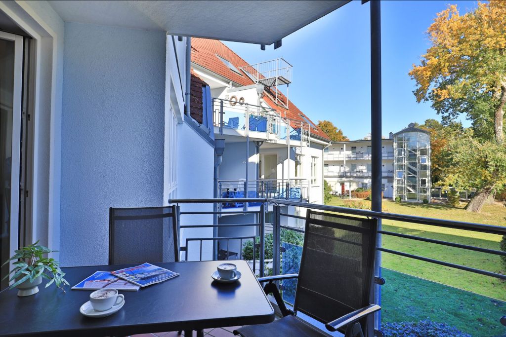 Likedeeler Whg. Li24 - Blick auf den überdachten Balkon
