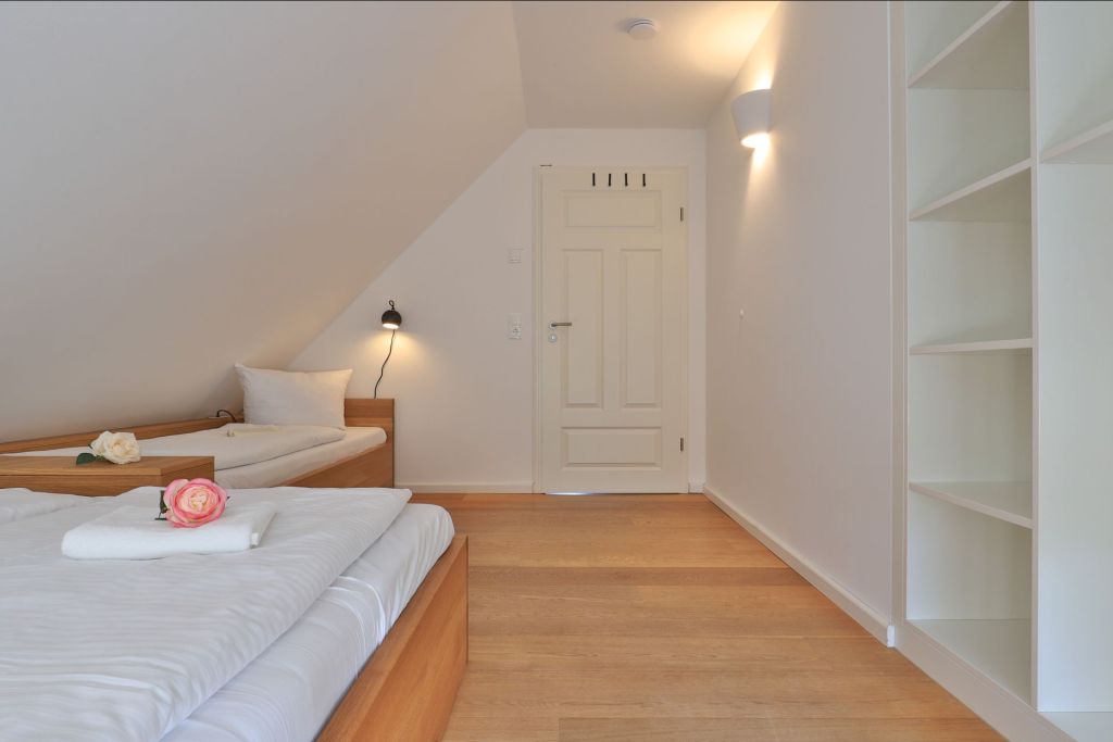 Smutje, Ferienhaus - Blick in das Schlafzimmer im OG mit 3 Schlafplätzen