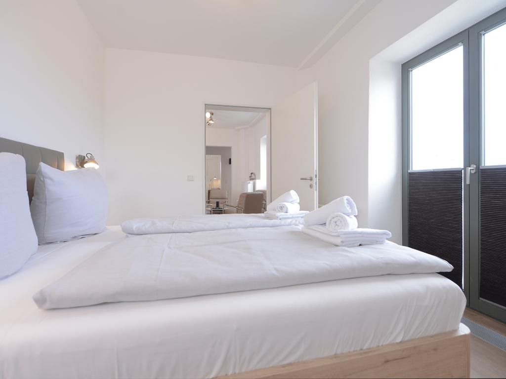 Ohlerich Speicher App. 5 - Blick vom Schlafzimmer auf den Wohnbereich