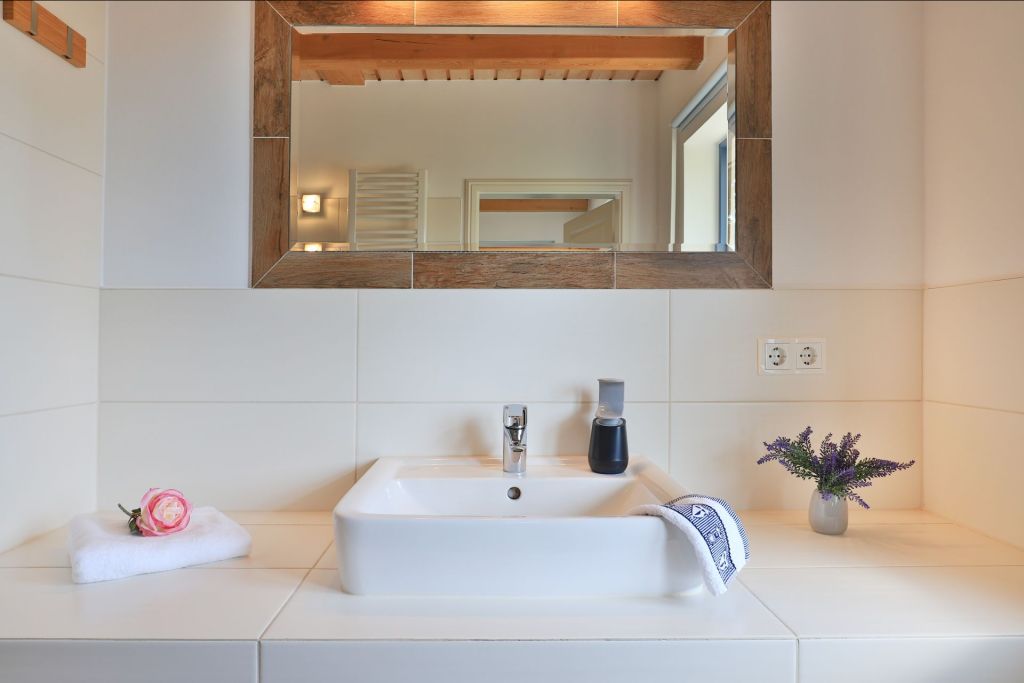 Smutje, Ferienhaus - Blick in das Duschbad im EG