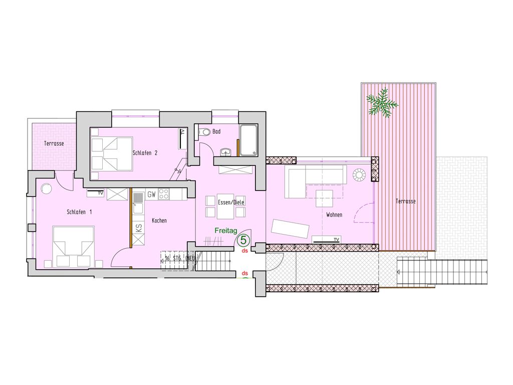 Florida App.5 Freitag - Grundriss